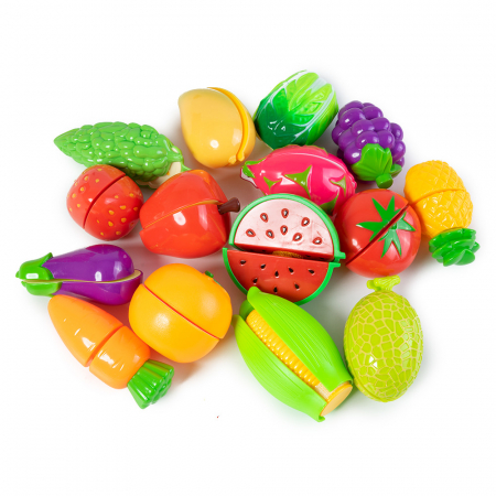 Cosulet cu fructe si accesorii din plastic - 20 piese [2]