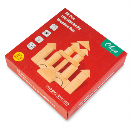Blocuri de Construcție in Cutie din Lemn - 22 Piese [12]
