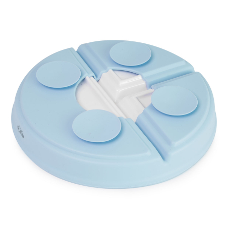 Farfurie compartimentata din ceramica cu protectie din silicon Nurio -Albastru [2]