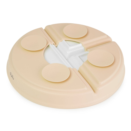 Farfurie compartimentata din ceramica cu protectie din silicon Nurio - Bej [2]