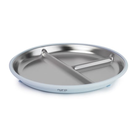 Produse - Farfurie compartimentata din inox cu protectie din silicon Nurio - Albastru