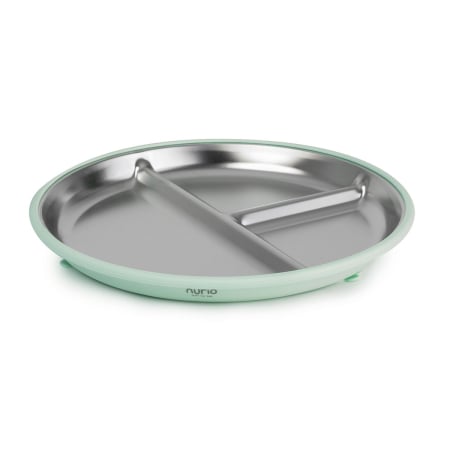 Produse - Farfurie compartimentata din inox cu protectie din silicon Nurio - Verde