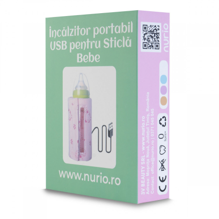 Incalzitor Portabil USB pentru Sticla Bebe - Roz [3]