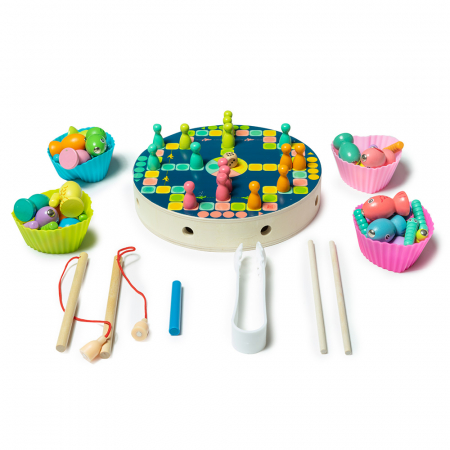 Joc din Lemn 4 in 1 de Pescuit Magnetic [1]