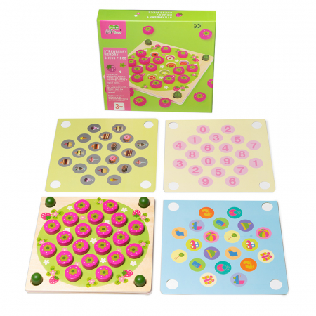 Jocuri Interactive - Joc din Lemn  de Memorie - Strawberry Memory Chess