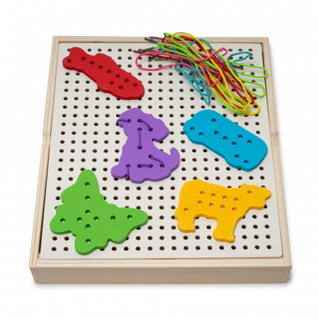 Joc Creativ Multifunctional din Lemn de Indemanare si Memorie [3]