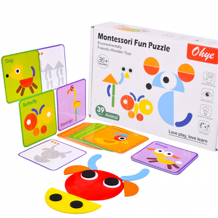 Joc Tangram Montessori Fun Puzzle Ohye