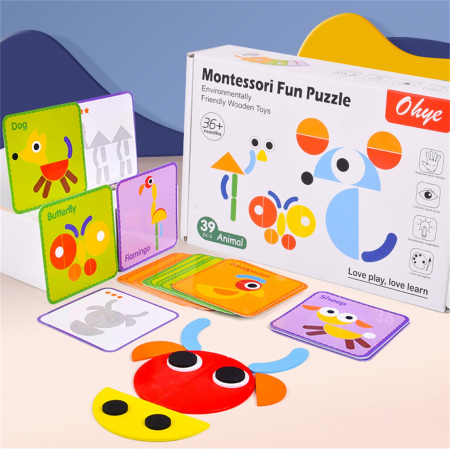 Joc Tangram Montessori Fun Puzzle Ohye [5]