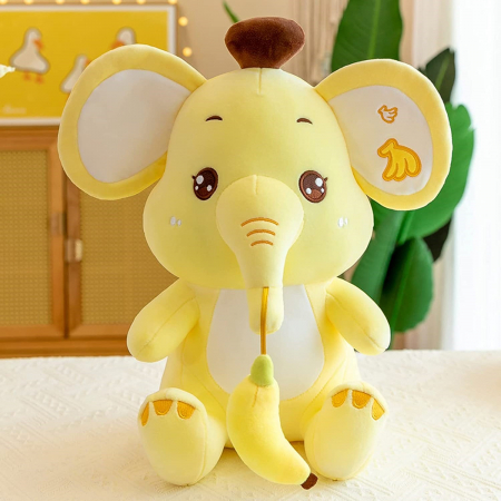 Jucarie de Plus Elefant, Galben 25 cm [3]