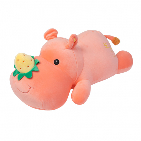 Plusuri Animalute - Jucarie de Plus Hipopotam Roz, 42cm