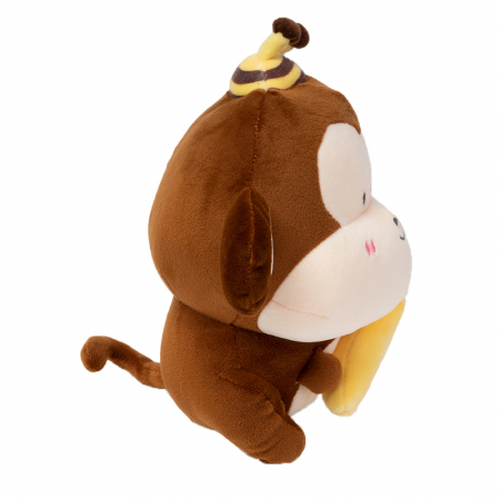 Jucarie de Plus Maimuta cu Banana Maro, 23cm [1]