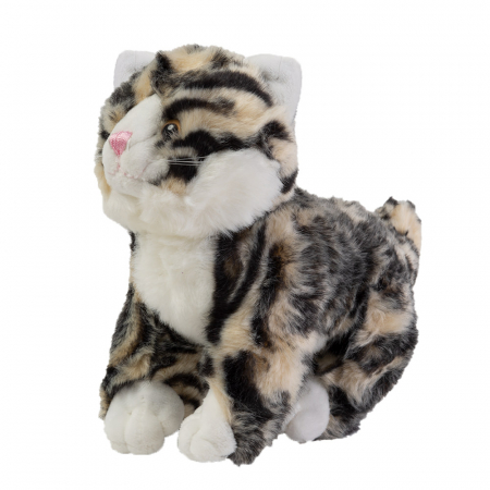 Jucarii plus - Jucarie de Plus Pisica Maro/Negru, 20cm