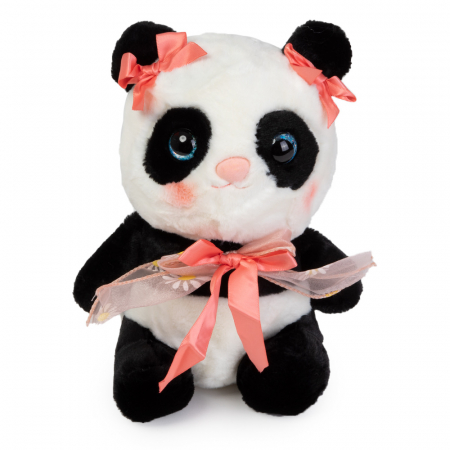 Produse - Jucarie de Plus Ursulet cu Fundita,Roz 22 cm