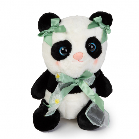 Produse - Jucarie de Plus Ursulet cu Fundita,Verde 22 cm