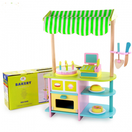 Magazin din Lemn Colorat cu Accesorii - Brutarie