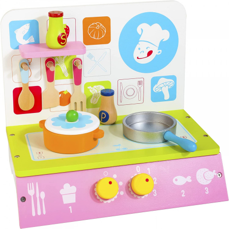 Mini Set de Bucatarie din Lemn cu Accesorii - Aragaz [1]