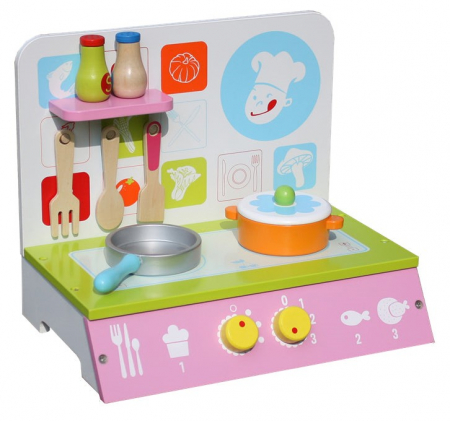 Mini Set de Bucatarie din Lemn cu Accesorii - Aragaz [4]