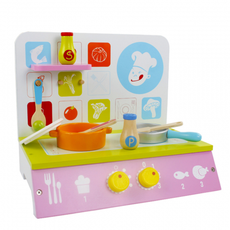 Mini Set de Bucatarie din Lemn cu Accesorii - Aragaz [2]