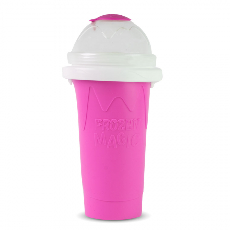 Pahar pentru Facut Slushy, MilkShake si Suc Inghetat - Roz [4]