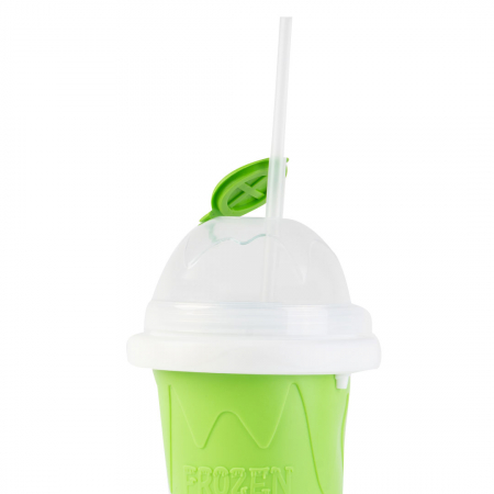 Pahar pentru Facut Slushy, MilkShake si Suc Inghetat - Verde [10]