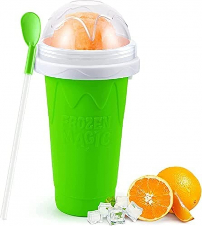 Pahar pentru Facut Slushy, MilkShake si Suc Inghetat - Verde [1]
