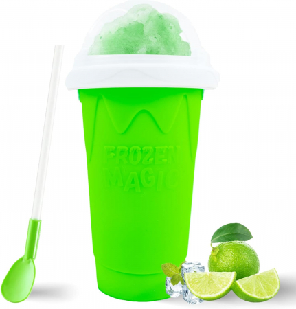 Pahar pentru Facut Slushy, MilkShake si Suc Inghetat - Verde [2]