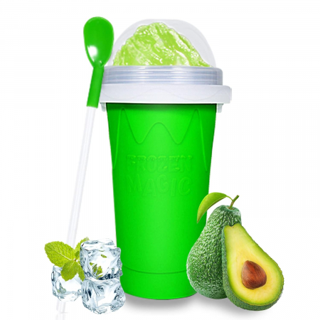 Pahar pentru Facut Slushy, MilkShake si Suc Inghetat - Verde [3]