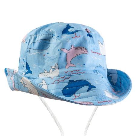 Accesorii - Palarie de Soare pentru Baieti Print Balene - Albastru