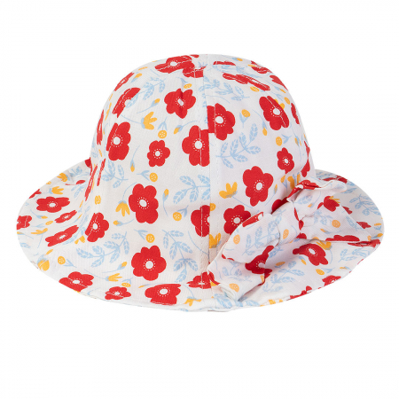 Accesorii - Palarie de Soare pentru Fetite - Floricele Rosii