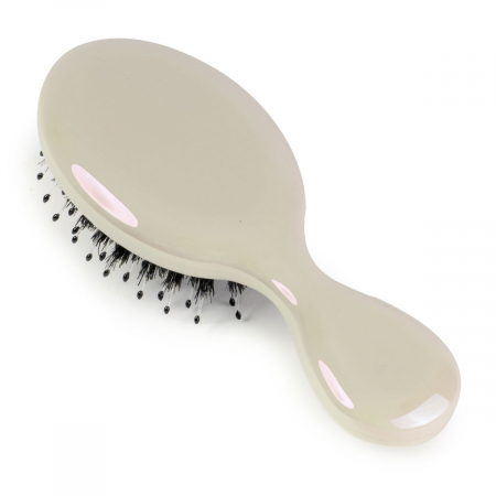 Perii de Par - Perie cu Peri de Mistret si Peri Ionici din Nailon 17.5 cm Alb Cameleon - Nurio