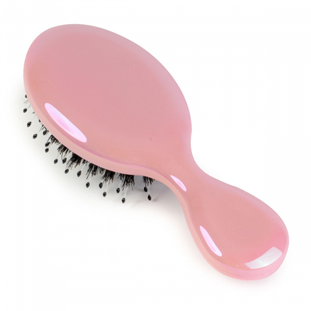 Perii de Par - Perie cu Peri de Mistret si Peri Ionici din Nailon 17.5 cm Roz Cameleon - Nurio