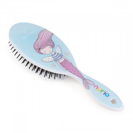 Produse - Perie de Par pentru Copii Ingeras Albastru 22 cm - Nurio