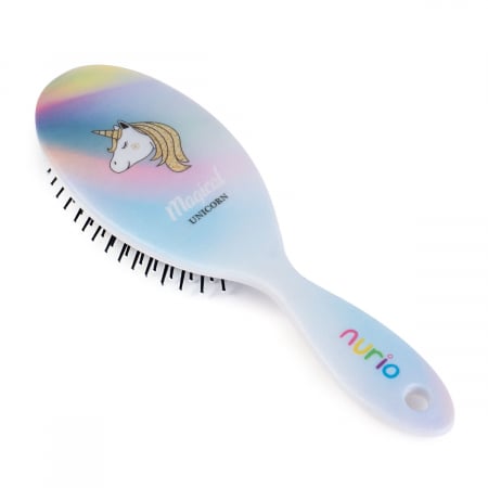 Produse - Perie de Par pentru Copii Unicorn Roz/Albastru 22 cm - Nurio