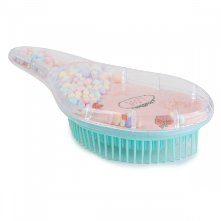 Perii de Par - Perie de Par pentru Descalcirea Parului cu Bilute si Desen LOVE 15 cm - Nurio