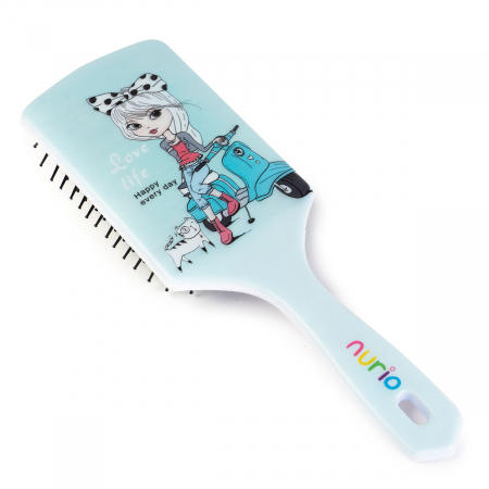 Produse - Perie de Par pentru Fetite Albastru 23.5 cm - Nurio