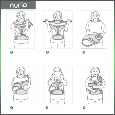Port bebe ergonomic cu scaunel visiniu [1]