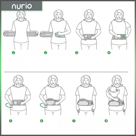 Port bebe ergonomic cu scaunel visiniu [2]