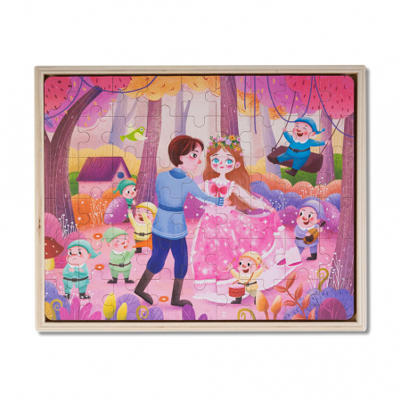 Puzzle Clasic - Puzzle 3 in 1 din Lemn - Povesti