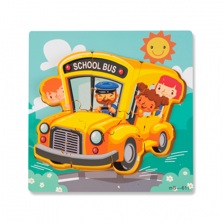 Puzzle 3D - Puzzle 3D Autobuz Scolar, 7 Piese