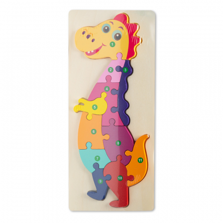 Puzzle 3D din Lemn - Dinozaur