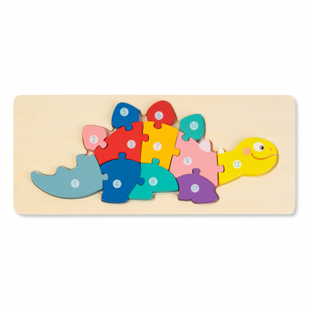 Puzzle 3D - Puzzle 3D din Lemn Dinozaur Nr.3, 12 Piese