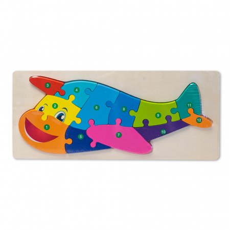 Puzzle-uri Clasice si Speciale - Puzzle 3D din lemn - avion
