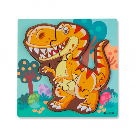 Puzzle 3D - Puzzle 3D Dinozaur, 6 Piese