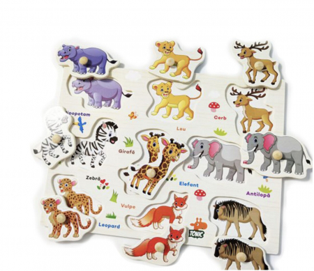 Puzzle din Lemn cu Animale [2]