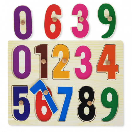 Puzzle din lemn cu cifre-10 piese [1]