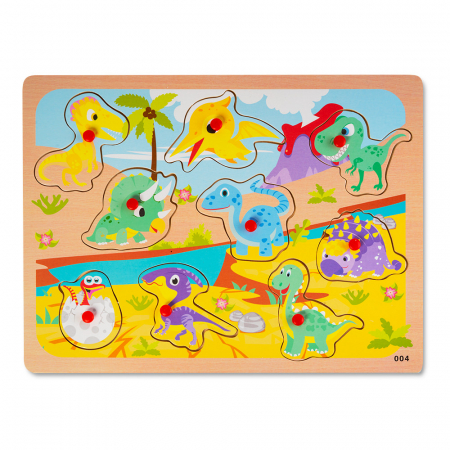 Puzzle-uri Clasice si Speciale - Puzzle din Lemn cu Dinozauri
