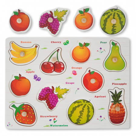 Puzzle din Lemn cu Fructe [0]
