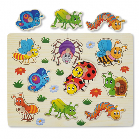 Puzzle din Lemn cu Insecte [1]
