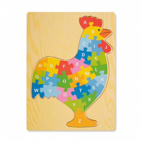 Puzzle-uri Clasice si Speciale - Puzzle din Lemn cu Litere Cocos