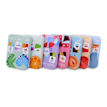 Puzzle din lemn cu Fructe in cutie Metalica Montessori [1]